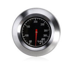 BBQ-Thermometer für Gasgrills, Ersatz-Thermometer aus Edelstahl mit Hochtemperaturanzeige, gut lesbarem Zifferblatt, präzise