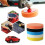 Boina de polimento profissional de 15 cm (6 polegadas) com textura waffle, feita com material de esponja premium para polimento. Conjunto de boinas 2