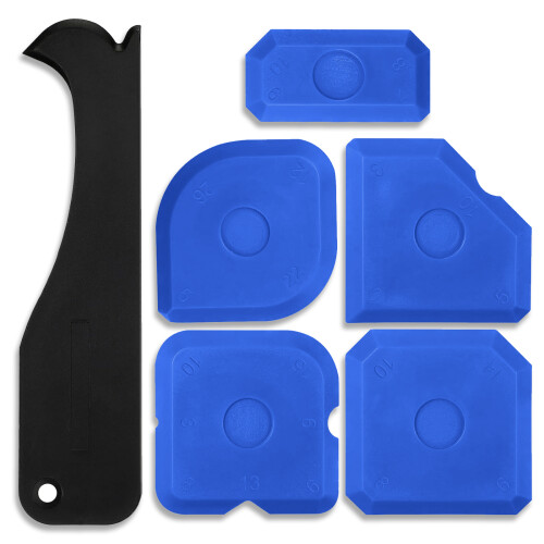 Grout Scraper, Durable Hard Plastic Sealant Finishing Tool for Efficient Kitchen & Bathroom Repairs (Blue)