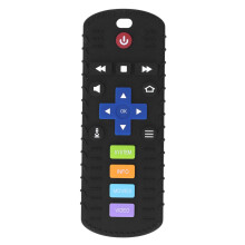 Babybijtspeeltjes in de vorm van een afstandsbediening voor de tv, gemaakt van voedselveilig siliconen, geschikt voor baby's van 0-6 maanden.