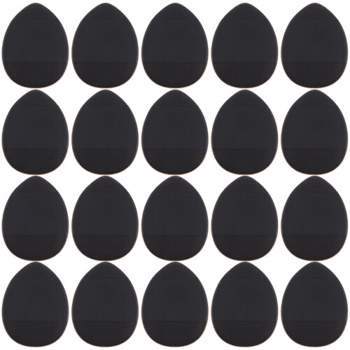 20Stk Kompakte Make-Up Schwämme Schwarz Hydrophiles Material