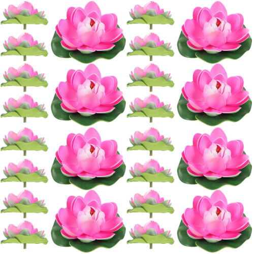 24 Stuks Lotus Drijvend Decor Vijver Kunstmatige 2