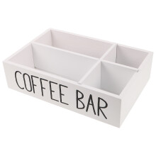 1Boîte De Rangement En Bois Pour Café Multi-Compartiments