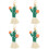 4Pièces - Macramé Cactus Vert Mousqueton Pour Sac 7
