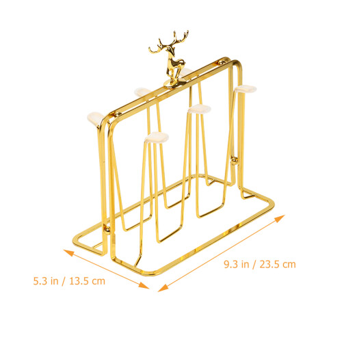 Gouden Ijzeren Cup Draining Rack Keuken Houder Modern Ontwerp 1