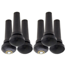 Violin Staalpluggen Ebbenhout 6 Stuks 1,4x0,6x0,2 Inch