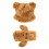 1Set Tiger Mütze Schal Set Plüsch Für Winter, Hellbraun 1