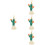 4Pièces - Macramé Cactus Vert Mousqueton Pour Sac 8