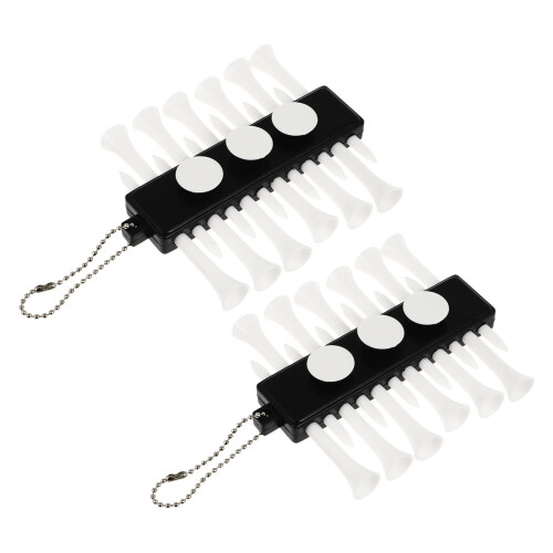2St Plastic Golfs Tee Houder Draagbaar Voor Outdoor Golfs Accessoires 2