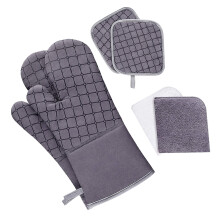 1 Set/6 Stk Hitzebeständige Ofenhandschuhe Für Zu Hause