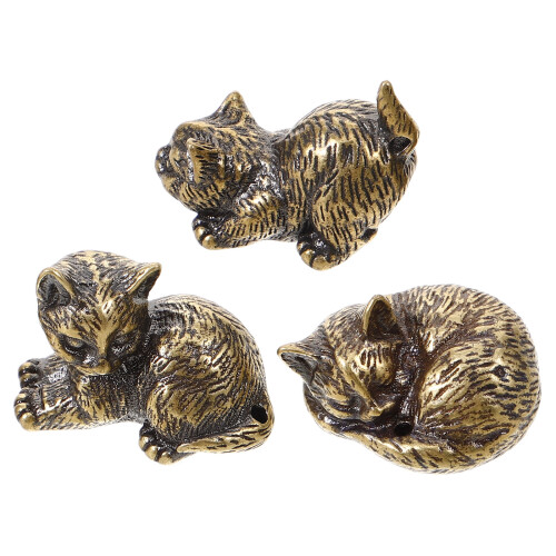 15 Messing Figur, Messing Katzen Statue 1