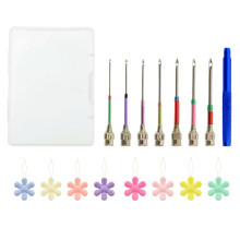 18Stk Stickwerkzeug Set Mischmaterial Mit Punch Needle Und Pen