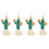 4Pièces - Macramé Cactus Vert Mousqueton Pour Sac 6