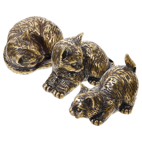 15 Messing Figur, Messing Katzen Statue 2