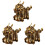 3Stk Messing Figur Chinesischer Briefbeschwerer 4