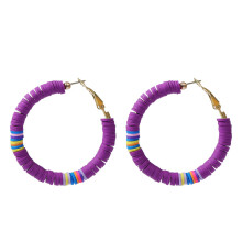 1Paar Ton Clay Ohranhänger Stapelbar Bohemian Ohrschmuck Damen