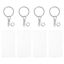 30Stk Schlüsselanhänger DIY Weiß Mit Aluminium Foto
