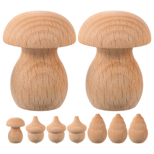 18 Teile Unbearbeitetes Holz Bastelmaterial Für DIY Eichel 1