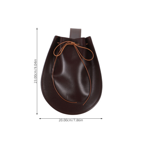 Pouch Vikingo PU Marrón Para Renacentista Y Objetos 2