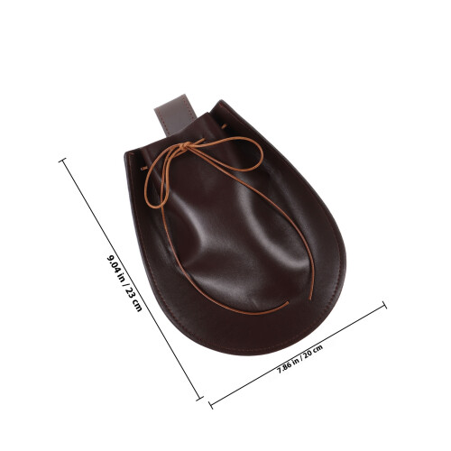 Pouch Vikingo PU Marrón Para Renacentista Y Objetos 1