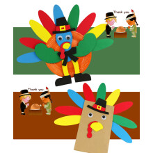 2Pièces Kit Manuel Pour Fête Thanksgiving Éducatif Enfants