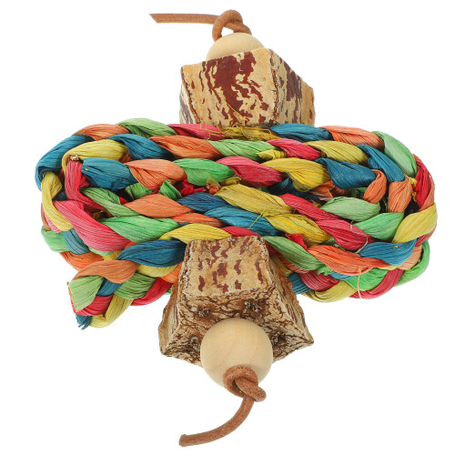 De Madera Para Loro Colgante Multicolor Para Picoteo 2
