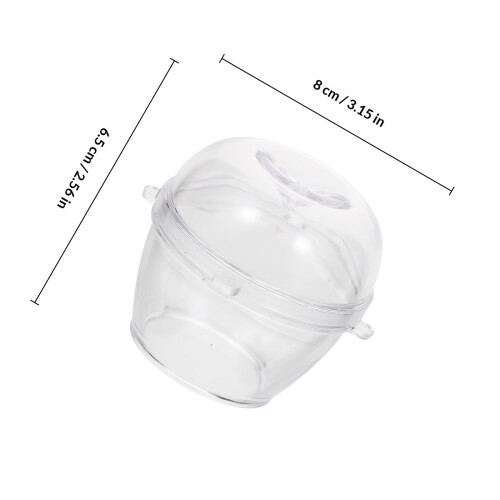 1Ud Para Velas DIY Manzana Transparente Plástico Creativo 1