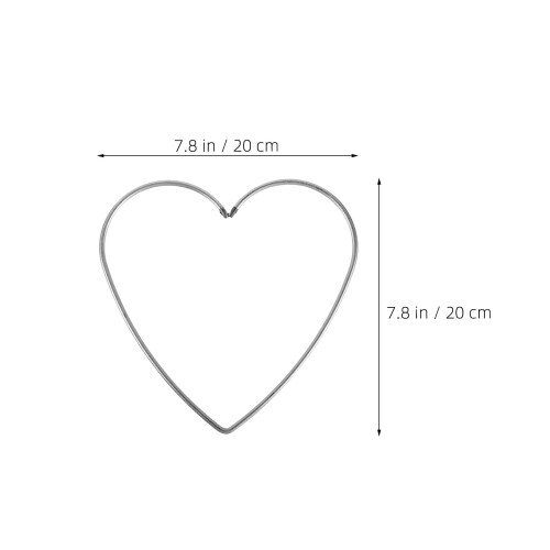 10Ud Corazón De Metal Plata Para Decorar Puertas Y Proyectos DIY 1