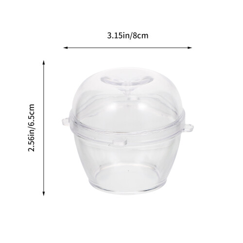 1Ud Para Velas DIY Manzana Transparente Plástico Creativo 2