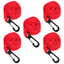 5Pièces Laisse Rouge En Nylon Avec Mousqueton Pour Extérieur