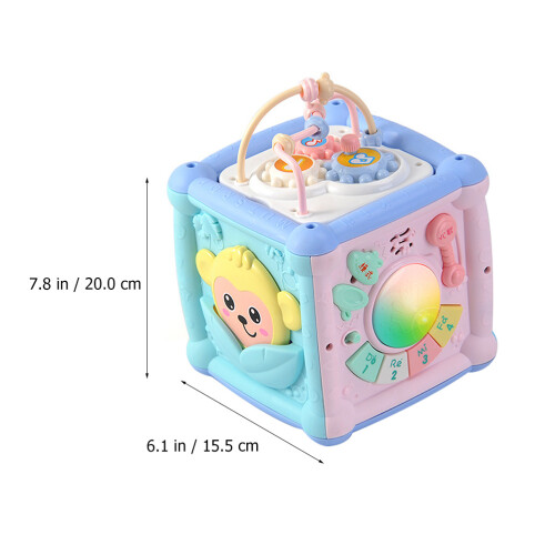 1Pc Multifunctional Six-Sided Music Hand Drum Geometry Toy 1