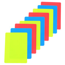 9Pcs Cartas Árbitro Futebol PVC Três Cores Azul