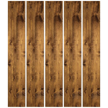 5Pièces Revêtement Sol Autocollant PVC Grain De Bois Décor Café