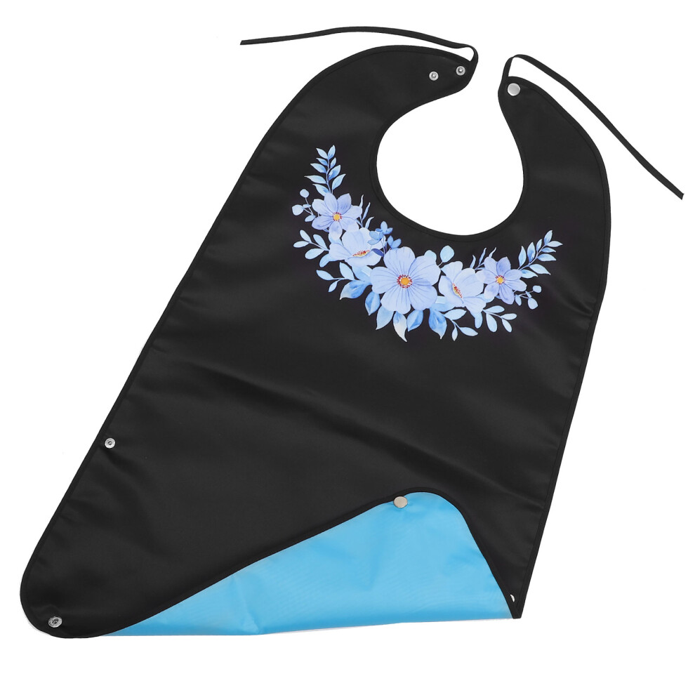 Villcase Washable Reusable Elderly Bib With Pocket Dining Apron Multi-Color