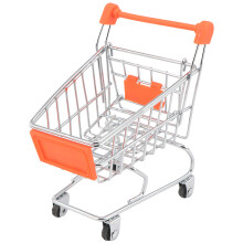3 Pcs Mini Shopping Cart For Kids Iron Trolley With Electroplating