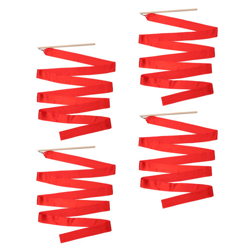 Raindrops Ribbon With Wooden Stick For Performances 4pcs