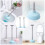 2Pcs Blue Toilet Suction Sticks Rubber ABS Home Cleaning 11