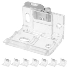 8St Mini Jaloezie Houders Van Metaal En Plastic Transparant Design