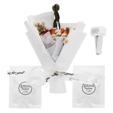 4Pz Vent Clip Bianco, Decorazione Fiore E Profumo