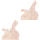 2 Set Figurine Coniglio In Legno Per 5