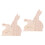 2 Set Figurine Coniglio In Legno Per 6