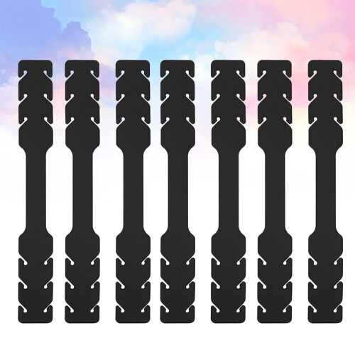 10Pz Ganci Appendimaschera Neri Materiale Resistente Uso 2