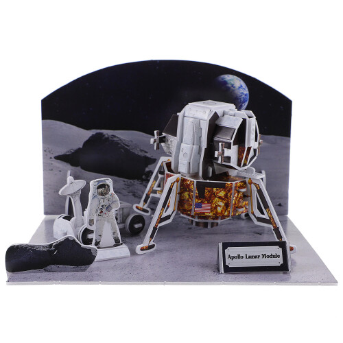 5Sets Children Black Paper 3D Spacecraft Learning Toy 1