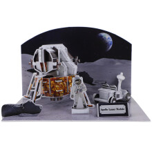 5Sets Children Black Paper 3D Spacecraft Learning Toy