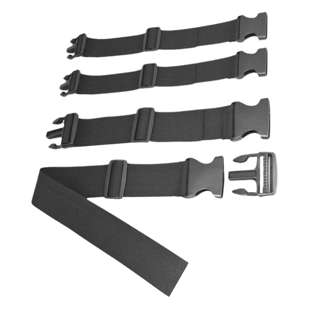 4Pz Regolabile In Nylon Nera Estensore Per E Valigie