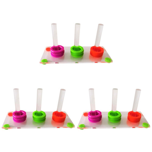 3Pz Gioco Anelli Pappagallo Colorati Sicuri Educativi Per Uccelli 1