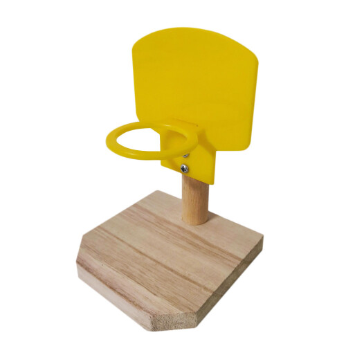 brinquedo educativo para pássaros com cesta e 3 coloridas 2
