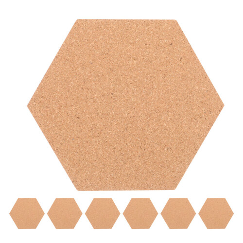 Conjunto De Painel Hexagonal Cortiça Com Revestimento Autoadesivo