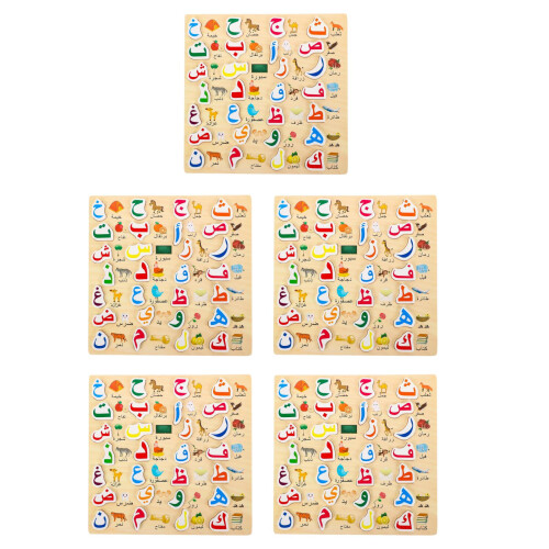 5 Puzzle Alfabeto In Legno Per Bambini Per Apprendimento 2