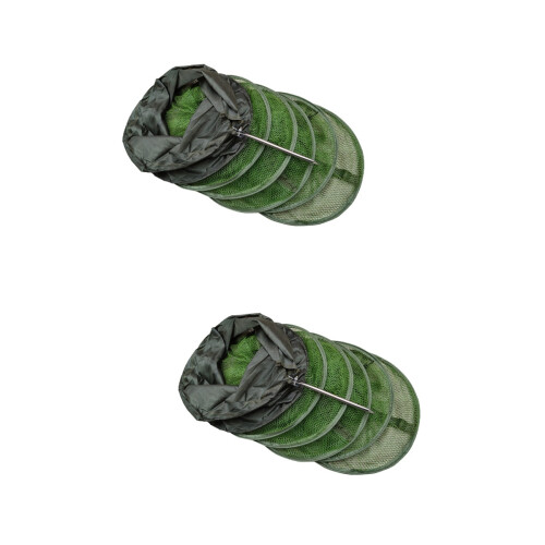 2Pz Rete Pesca Portatile Verde Con Fissaggio 1